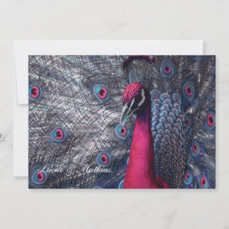 Faire-part mariage Paon