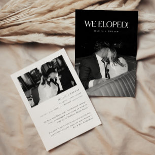 Faire-part Mariage par Élitement avec Photo en Noir et Blanc