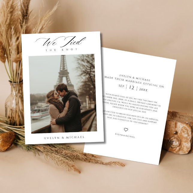 Faire-part Mariage par Évasion Nous Nous Sommes Mariés Photo (Créateur téléchargé)