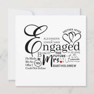 Faire-part Mariage photo Collage engagé
