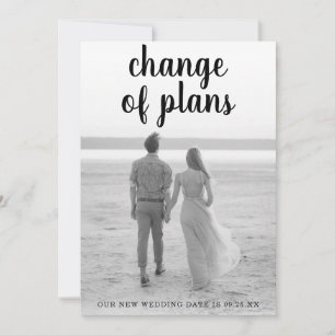 Faire-part Mariage photo minimaliste de script noir