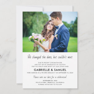Faire-part Mariage Photo Simple Fête Enregistrer La Date