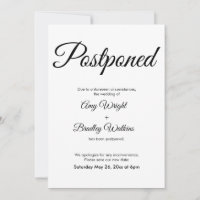 Faire-part Mariage reporté simple et élégant