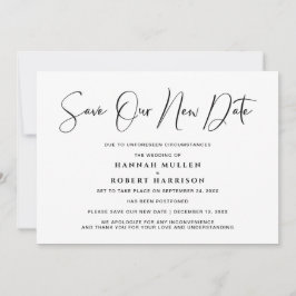Faire-part Mariage Sauvegarder notre nouvelle date Postponcti