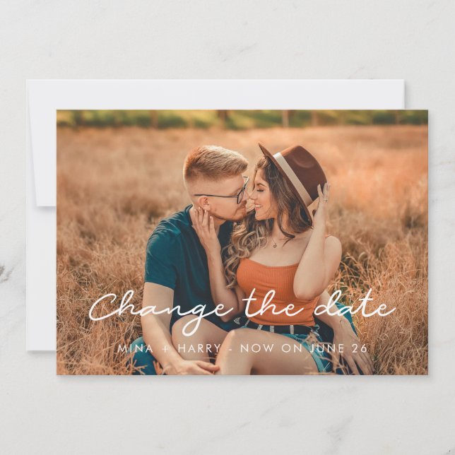 Faire-part Mariage simple Changer la date (Devant)