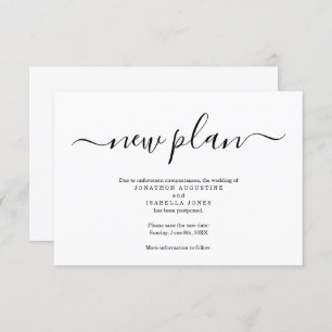 Faire-part Mariage simple reporté