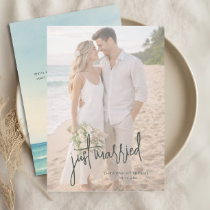 Faire-part Mariage sur la plage en fuite