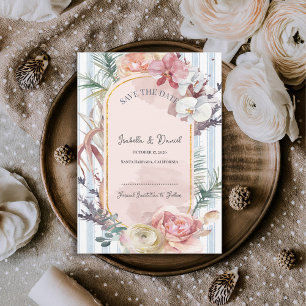 Faire-part Mariage Tropical Orchidée Rose Save the Date