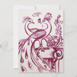 Faire-part MARIAGES INSÉPARABLES MONOGRAM Red Pink White Pear