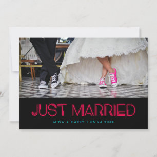 Faire-part Marié Retro 80s néon lumières mariage