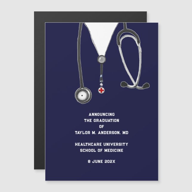Faire-part Médicale d'études supérieures (Devant / Derrière)