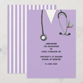 Faire-part Médicale d'études supérieures