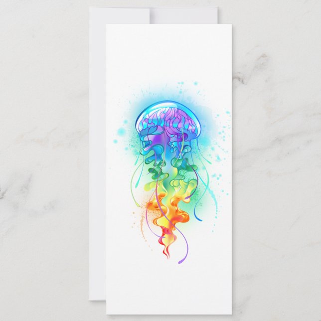 Faire-part Méduse arc-en-ciel (Devant)