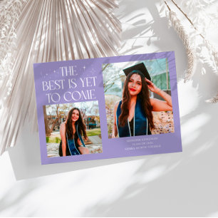 Faire-part Meilleur est encore à venir Photo de promo en lila
