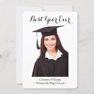 Faire-part Meilleure année jamais Masculine Grad photo Faire-