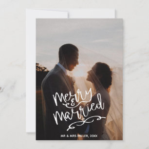 Faire-part Merry & Married Holiday Full Portarait Photo
