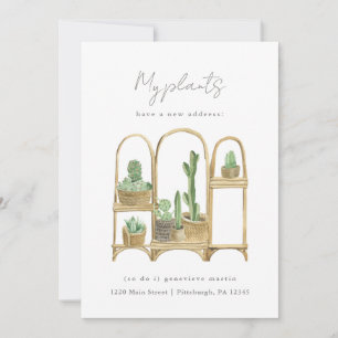 Faire-part Mes Plantes ont une nouvelle maison qui bouge
