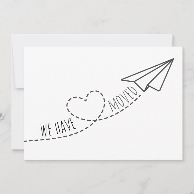 Faire-part Mignonne Nous Avons Déménagé Moderne Cardière Papi (Devant)