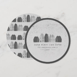 Faire-part mignonne scandi moderne maison naturelle Noël