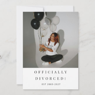Faire-part Minimalist Divorce Announcement Photo Card