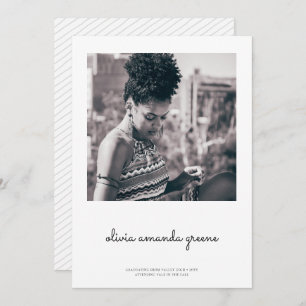 Faire-part minimaliste d'obtention du diplôme