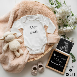 Faire-part minimaliste et neutre de grossesse