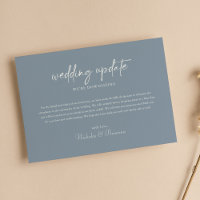Mise à jour de mariage minimaliste bleu poussiéreu