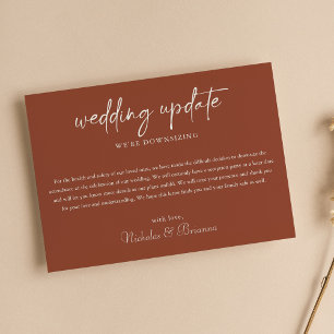 Faire-part Mise à jour de mariage minimaliste Boho Terracotta