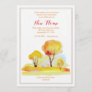 Faire-part mobile d'automne romantique