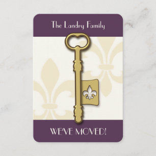 Faire-part mobile de Purple Fleur de Lis Key