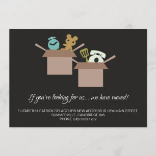 Faire-part mobile - graphiques de boîtes en carton