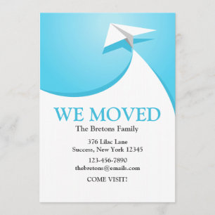 Faire-part mobile plat de papier