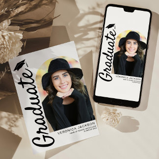 Faire-part Modern Arch Photo Graduation