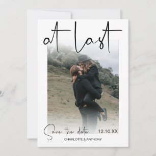 Faire-part Modern Enfin   Photo Engagement Enregistrer La Dat