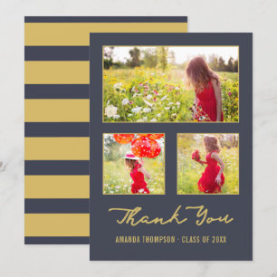 Faire-part Modern Graduate photo collage merci Annonce