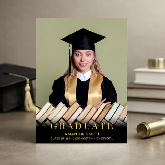 Faire-part Modern Photo Graduation Announcement Card