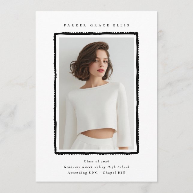 Faire-part Modern Photo Graduation Announcement Class of 2026 (Devant)