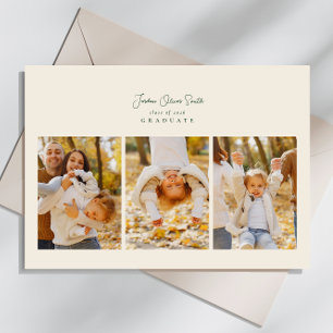 Faire-part moderne 4 script photo graduation calligraphie