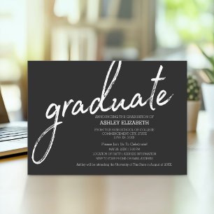 Faire-part moderne de graduation avec Gras Gras