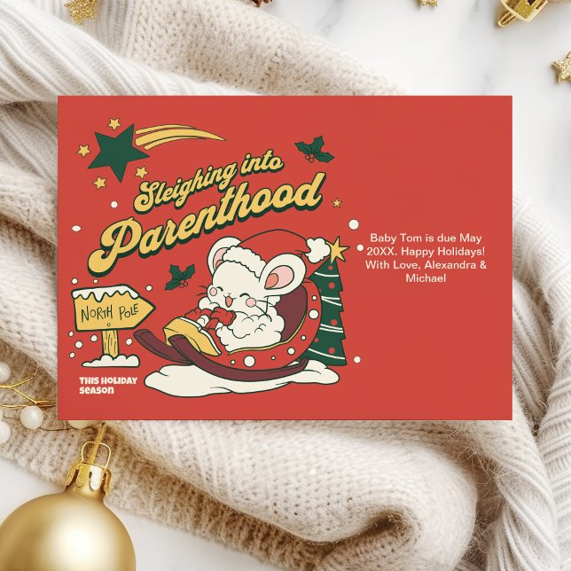 Faire-part moderne de grossesse de bébé de Noël (Créateur téléchargé)