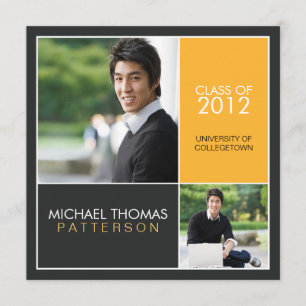 Faire-part moderne d'obtention du diplôme