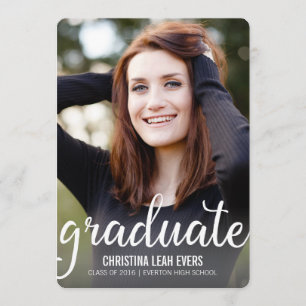 Faire-part moderne d'obtention du diplôme de photo