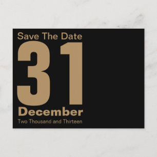 Faire-part Moderne Enregistrer La Date Carte Postale Or