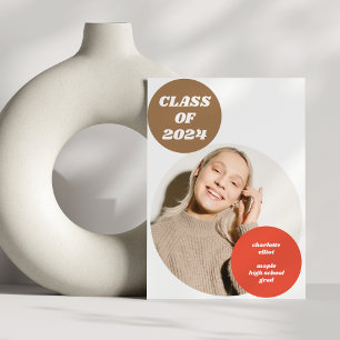 Faire-part Moderne esthétique rétro unique photo de remise de