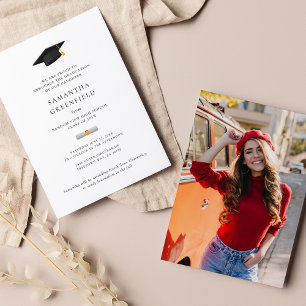 Faire-part Moderne Grad 2025 - Diplôme photo