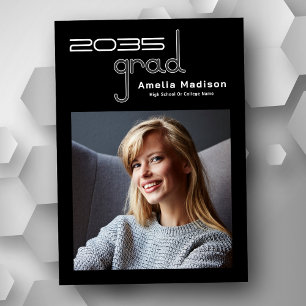 Faire-part Moderne Minimal Unique Haute Technologie Diplôme P