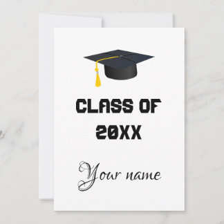faire-part moderne minimaliste de graduation