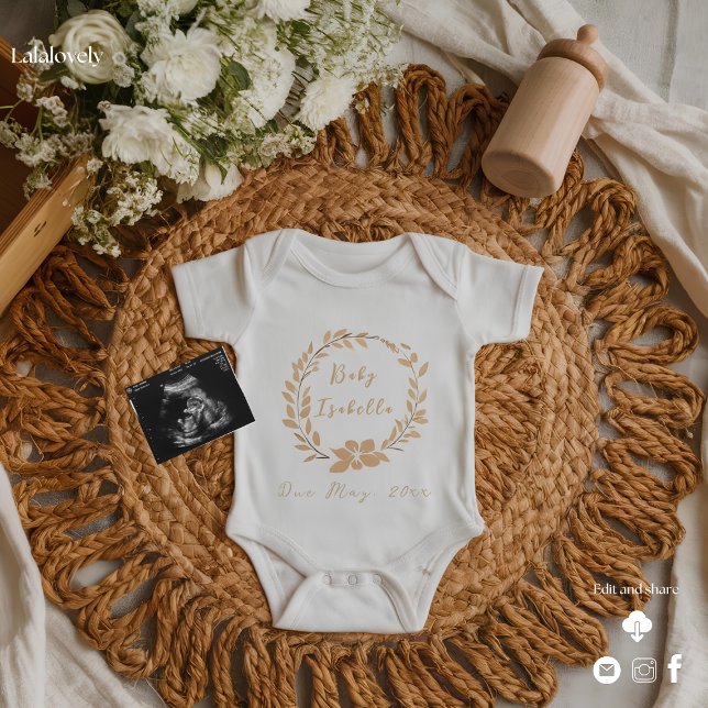 Faire-part moderne neutre de grossesse (Créateur téléchargé)