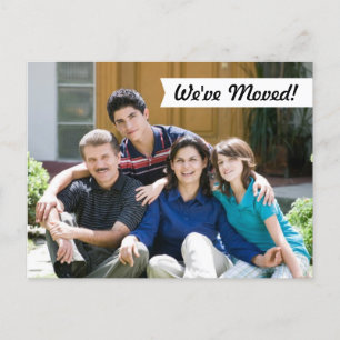 Faire-part Moderne Nous avons bougé ! Nouvelle carte postale