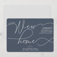 Moderne Nouveau Accueil Calligraphie Smoky Marine 